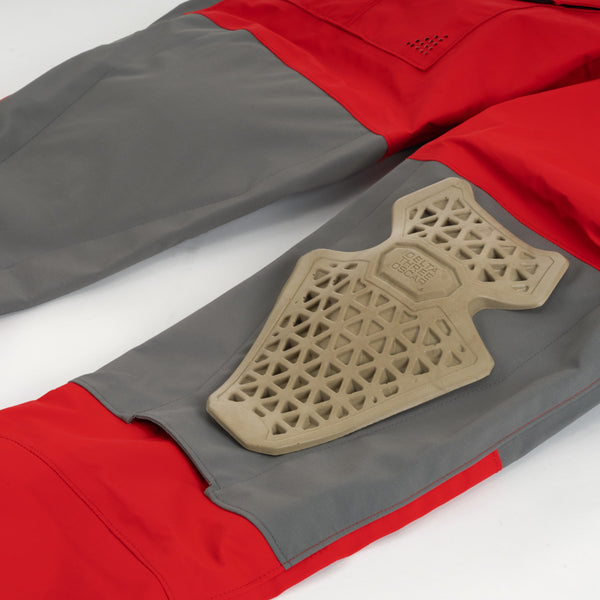 Immersion Research Operator SAR Dry Suit in Showtime Red with D30 Knee Pads