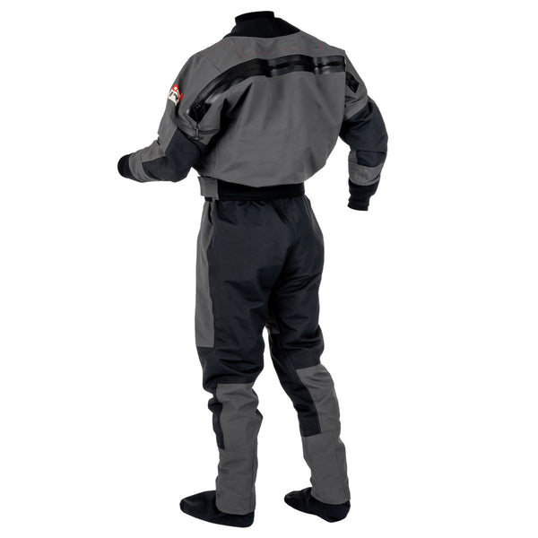 Devil's Club Dry Suit in Volcanic Ash back of suit