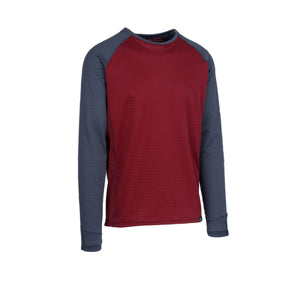 Immersion Research Crew Neck Baseline Long Sleeve Shirt Red/Gray