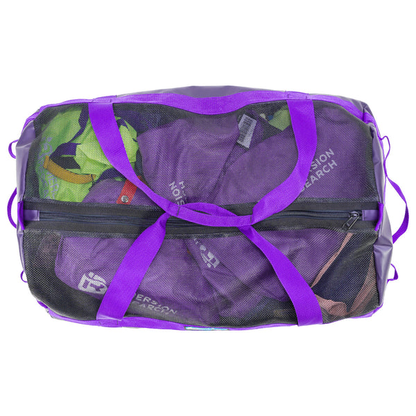 Immersion Research World Class Gear Bag Purple and Navy Top of Bag