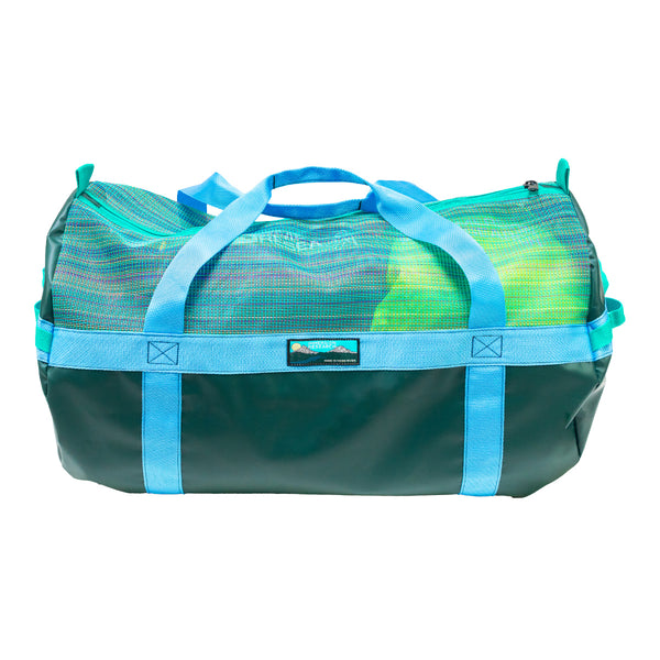 Immersion Research World Class Gear Bag Green and Blue Front of Bag