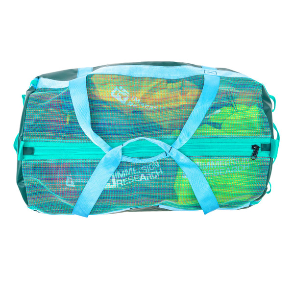 Immersion Research World Class Gear Bag Green and Blue Top of Bag