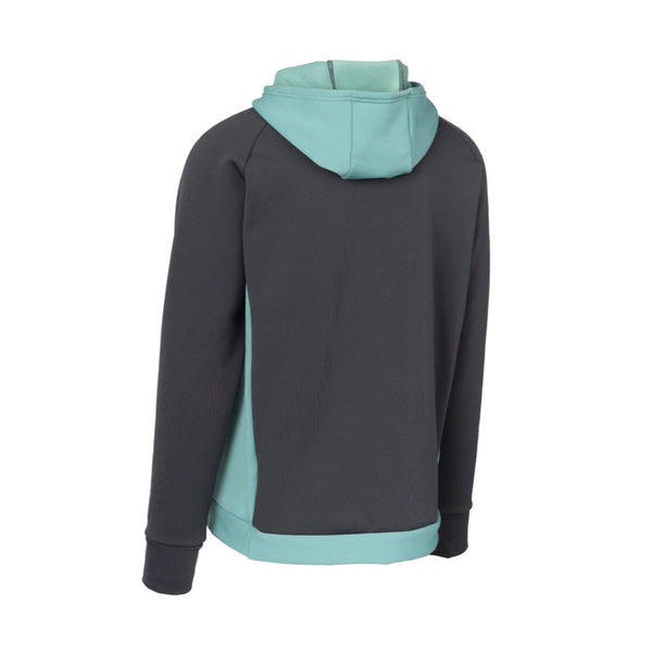 Immersion Research Power Stretch Pro Mount Hoodie Dark Gray/Turquoise back