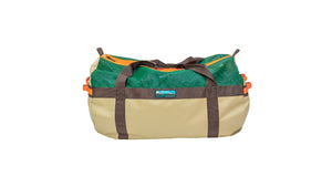 Immersion Research World Class Duffel Bag in Tan/Green/Orange