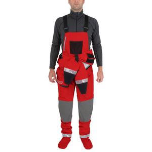 Immersion Research Operator SAR Dry Suit in Showtime Red with Internal Bibs