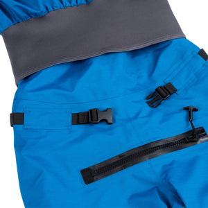 7Figure Dry Suit Close up of relief zipper