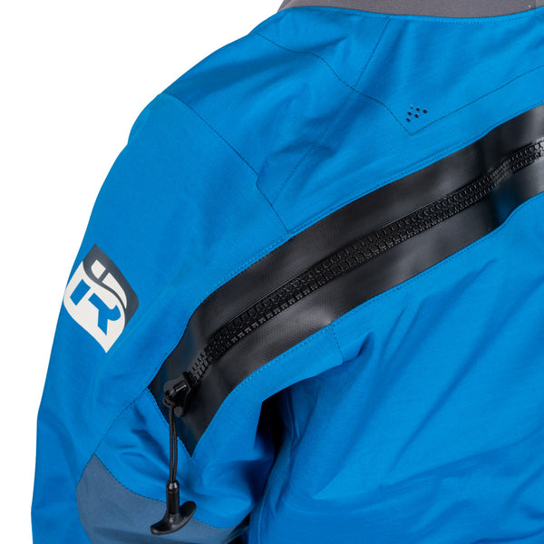 7Figure Dry Suit close up of rear entry zipper