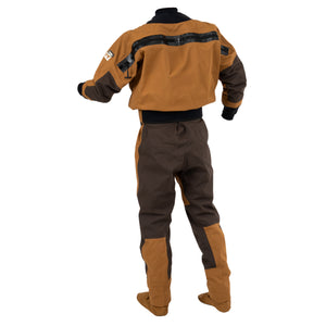 Immersion Research Devil's Club Dry Suit in Wood Thrush Brown Rear View