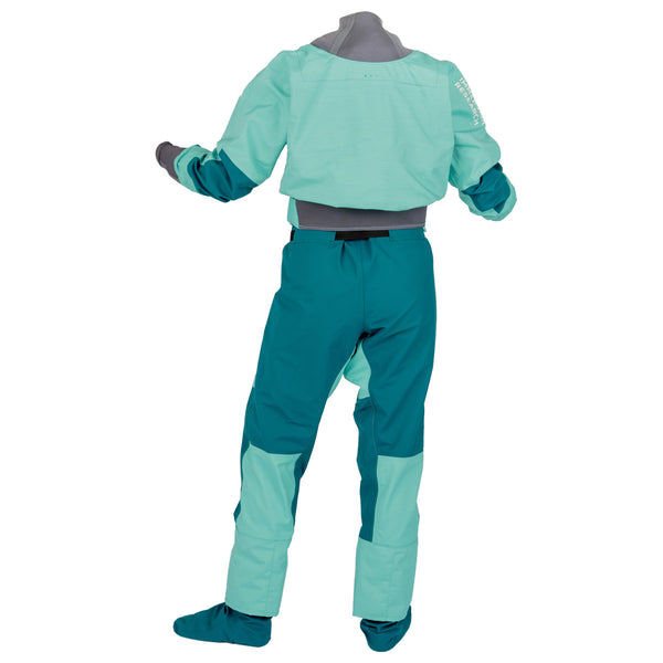 Immersion Research Aphrodite Dry Suit in Jade Back of Suit
