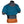 A short-sleeve paddle jacket in teal blue with neoprene neck and bicep gaskets and an orange tunnel displayed against a white background.