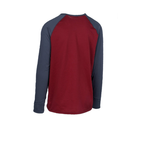 Immersion Research Crew Neck Baseline Long Sleeve Shirt Red/Gray