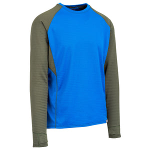 Immersion Research Crew Neck Baseline Long Sleeve Shirt Blue Sapphire