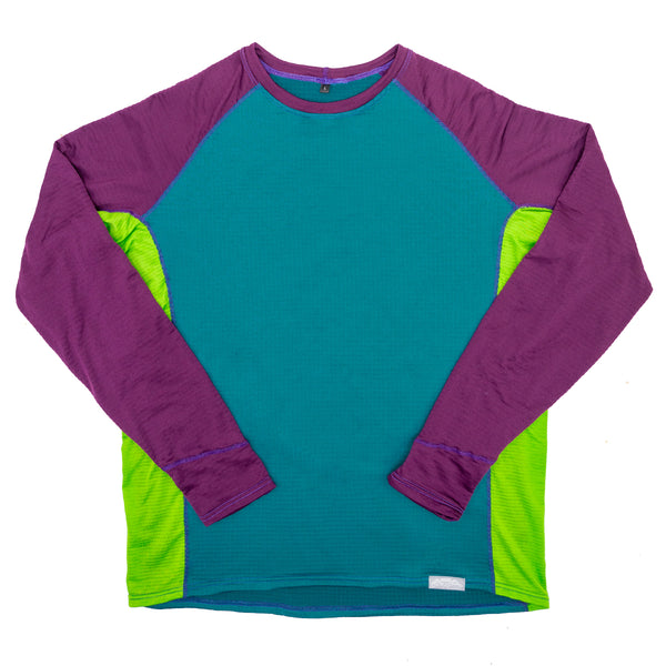 Immersion Research Crew Neck Baseline Long Sleeve Shirt Purple, Teal, Green