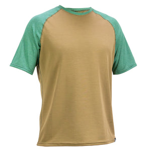 Immersion Research Short Sleeve Gravitee Technical Shirt Green and Tan