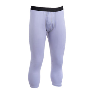 Light purple athletic pants with black waistband on a white background