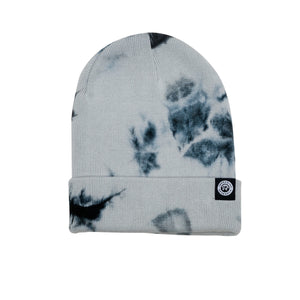 Immersion Research Gray Tie Dye Knit Beanie with rolled cuff