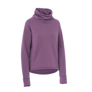 Women's Immersion Research Polartec Power Stretch Cowl Neck Pullover Purple