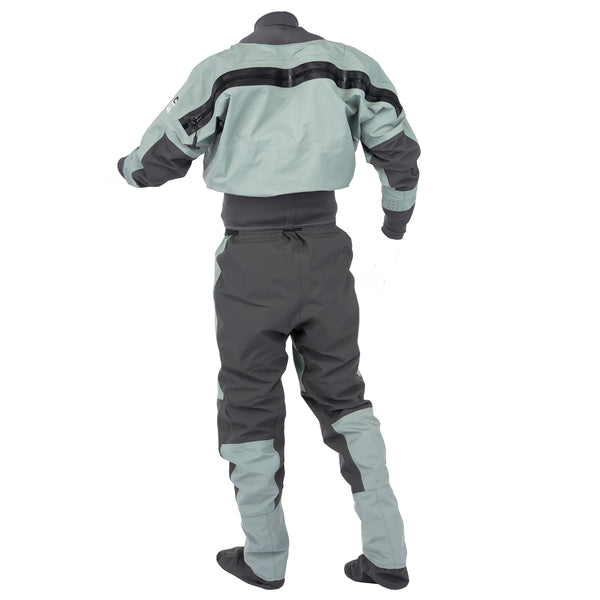 7Figure Dry Suit in Lichen Back of Suit