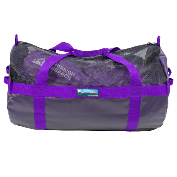 Immersion Research World Class Gear Bag Purple and Navy Front of Bag