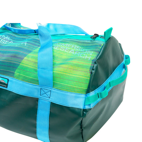 Immersion Research World Class Gear Bag Green and Blue Side Profile 