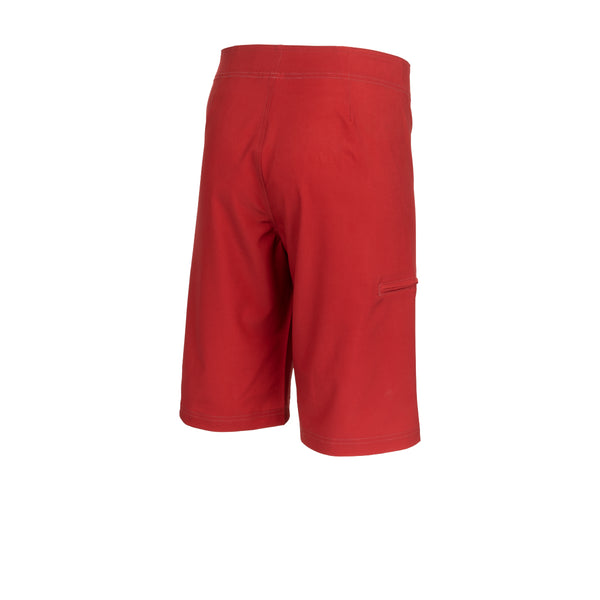 Back of Immersion Research Men's Heshie Boardshorts Red Dahlia