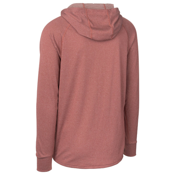 Back of Immersion Research Polartec Power Wool Highwater Hoodie in dark red