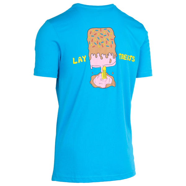 Immersion Research Turquoise T Shirt with the words "lay treats" and an ice cream popsicle graphic