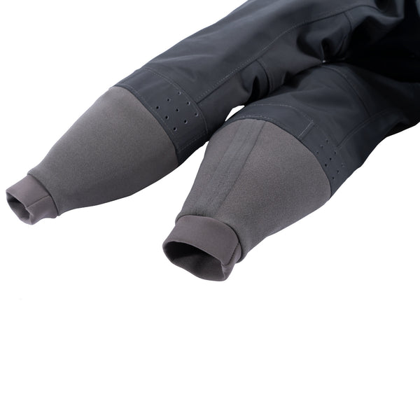 Immersion Research Women's Sahalie Dry Suit Basalt Black wrist cuff details