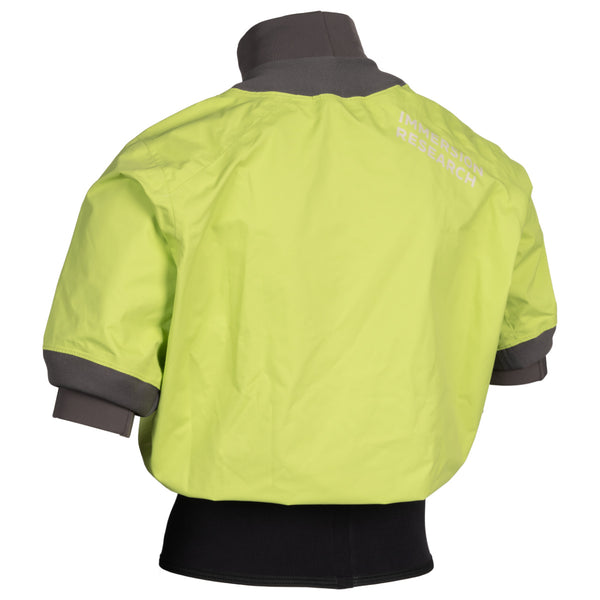 Back of Immersion Research Short Sleeve Nano Jacket Light Green