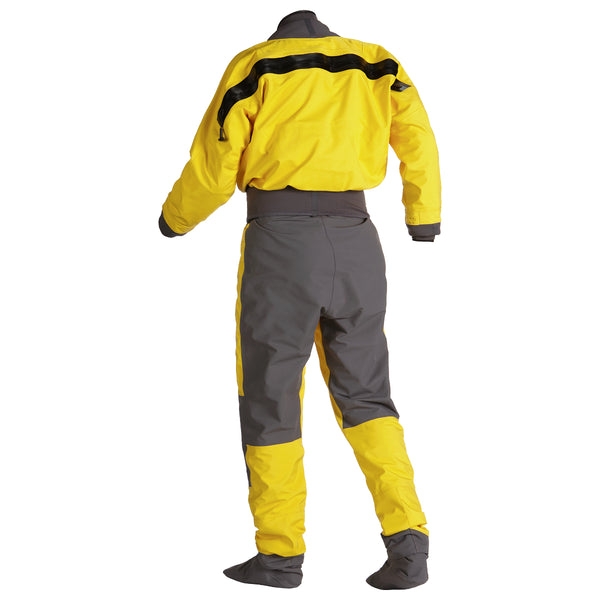 7figure Men's Dry Suit Dawn Patrol Yellow Rear Entry