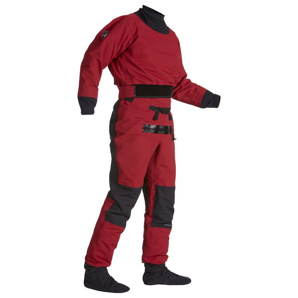 Immersion Research Devil's Club Drysuit Lava Falls Red Side Profile