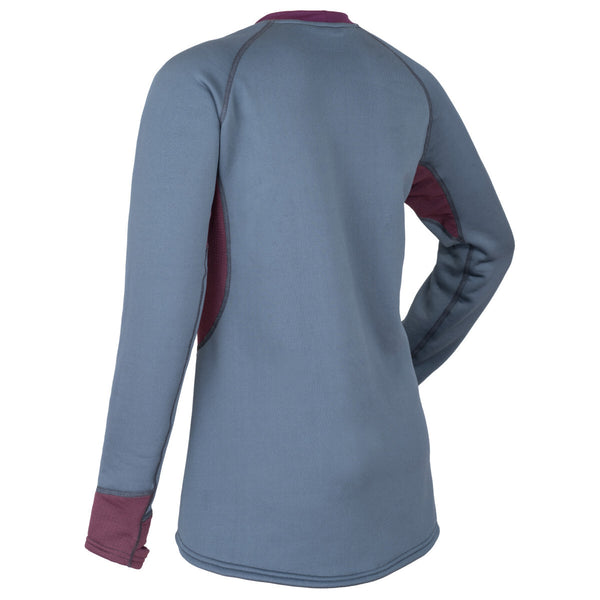 Back of Immersion Research Women's Polartec Susitna Fleece Pullover Blue/Maroon